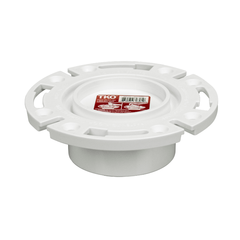Closet Flange, 1pc TKO w/ Plastic Ring