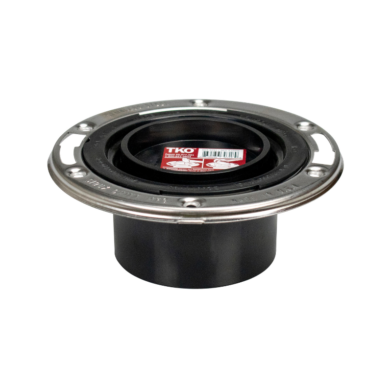 Closet Flange, Stainless Steel Swivel Ring w/ Test Cap