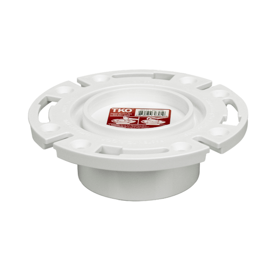 Closet Flange, 1pc  TKO w/ Plastic Ring