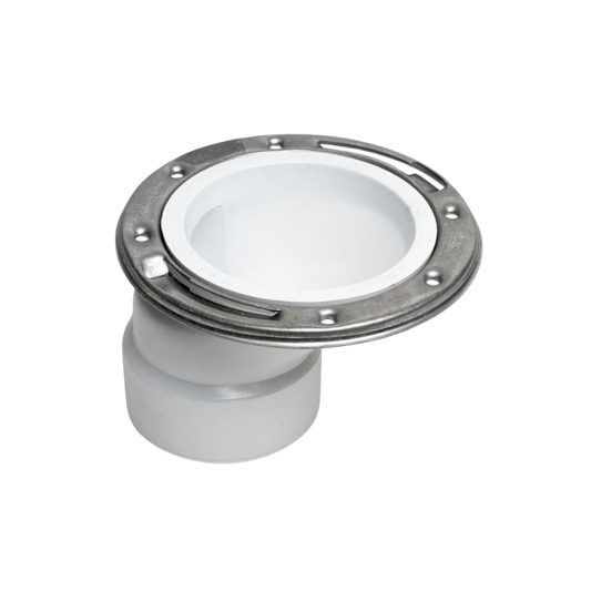 Closet Flange, Offset Stainless Steel Swivel