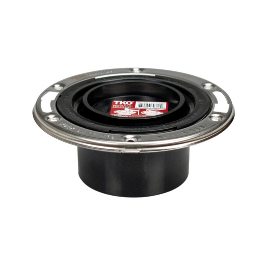 Closet Flange, Stainless Steel Swivel Ring w/ Test Cap